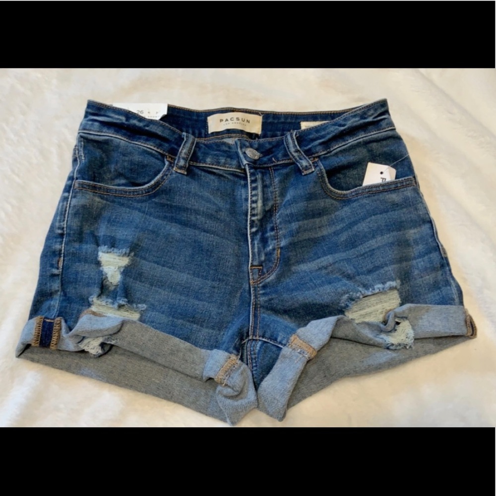 Pac sun super stretch cuffed shorts